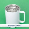 Термо-кружка для сублимации Sublime YETI HANDLE Thermal Mug с лого белая 390 мл Фото 3